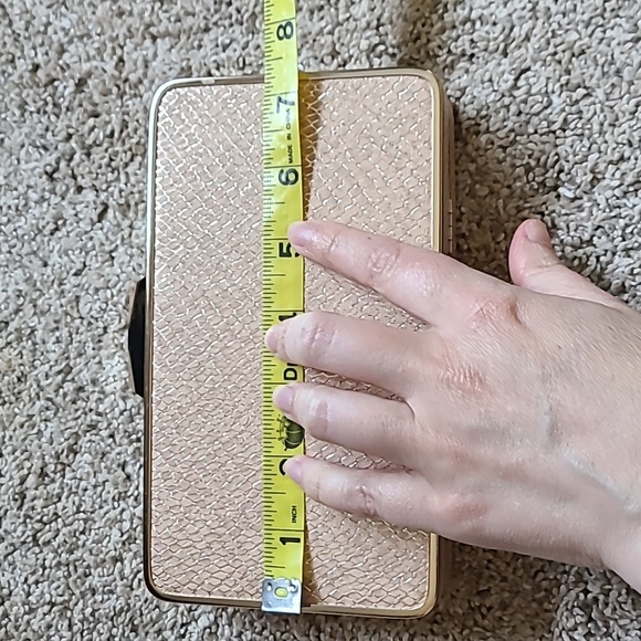 ๐Host Pick๐ Dune London Nude Reptile Print Box Clutch with strap - Picture 12 of 15